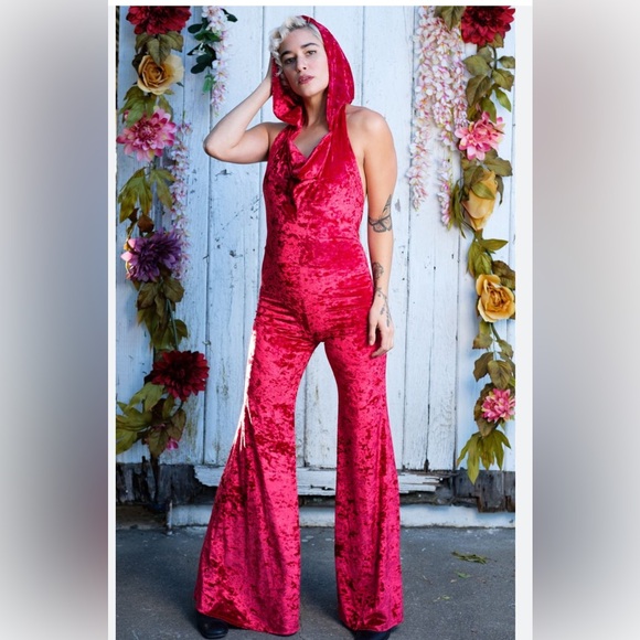 {Festival Collection} Warriors Within, Small Velvet Jumpsuit - Picture 1 of 3